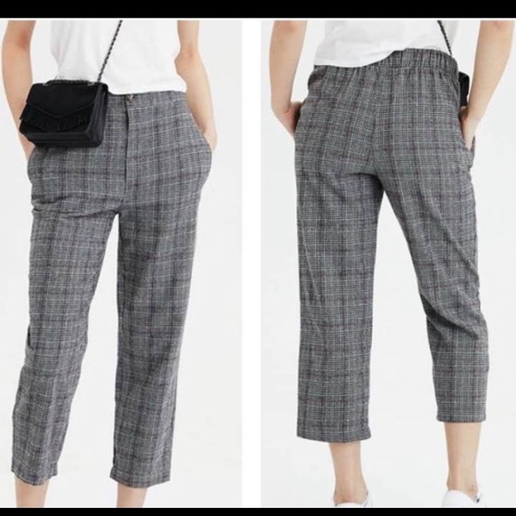 American eagle cropped plaid pants - Picture 1 of 5